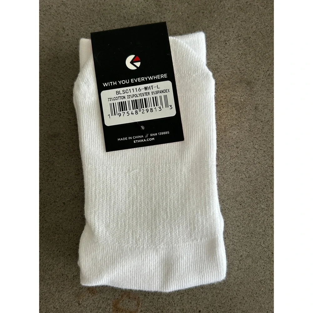 Ethika Boys Crew Socks 4 Pair Bundle Black Blue Green White Yellow Size L 2-5.5